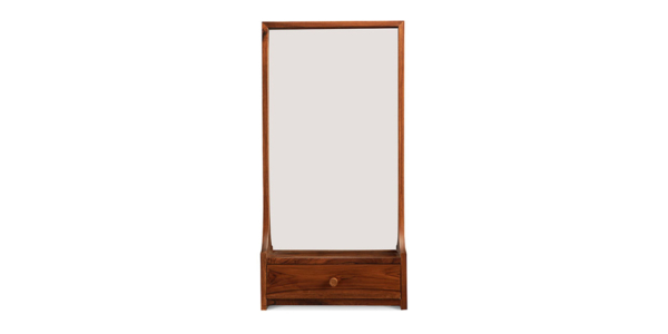 Kent Teak Hanging Mirror with Drawer