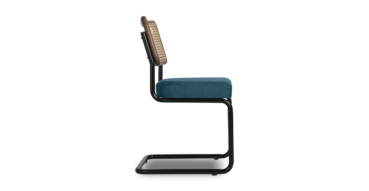 Lap and Dado Halden Teak Black Legs - Bingle Royal Sapphire 2