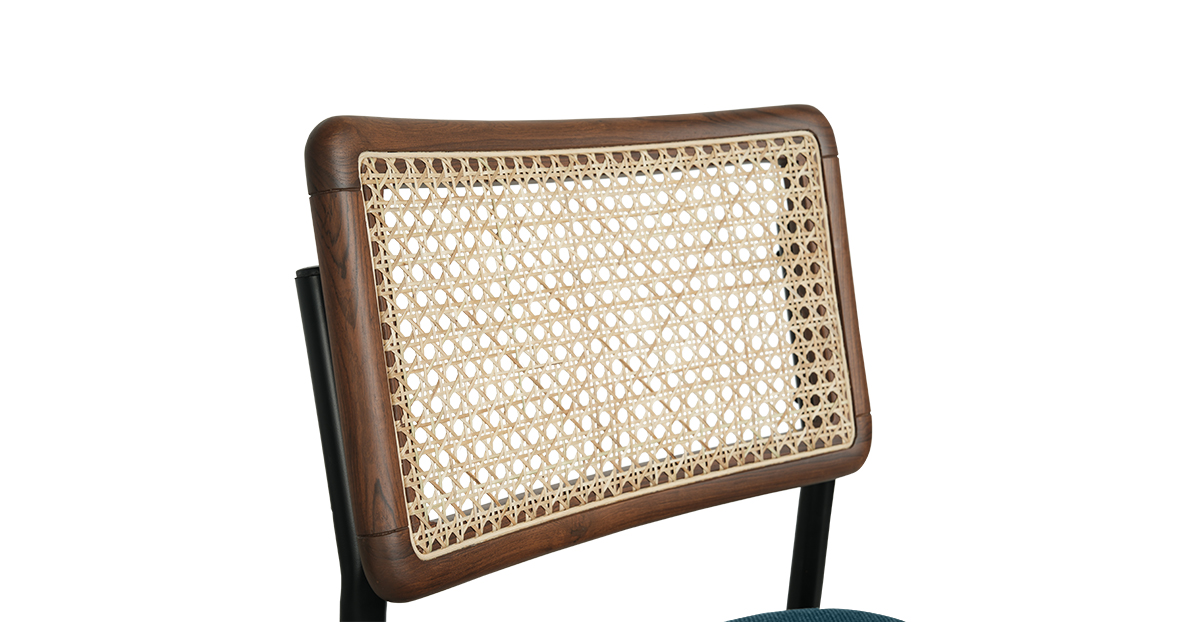 Lap and Dado Halden Teak Black Legs - Bingle Royal Sapphire 6