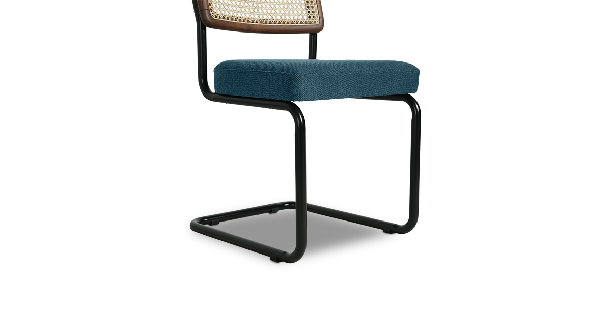 Lap and Dado Halden Teak Black Legs - Bingle Royal Sapphire 8
