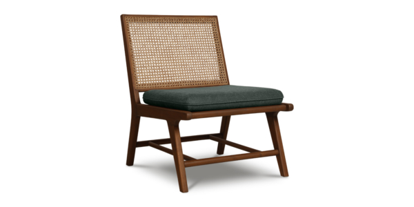 Lille Teak and Rattan Lounge Chair