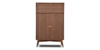 Lap & Dado Derry Bar Cabinet 1 Buy wood furniture online - Buy Bar cabinet online crafted with quality materials - Lap & Dado furniture, contemporary mid-century modern design, Derry bar cabinet in teak veneer with solid teak wood legs for your living or dining room