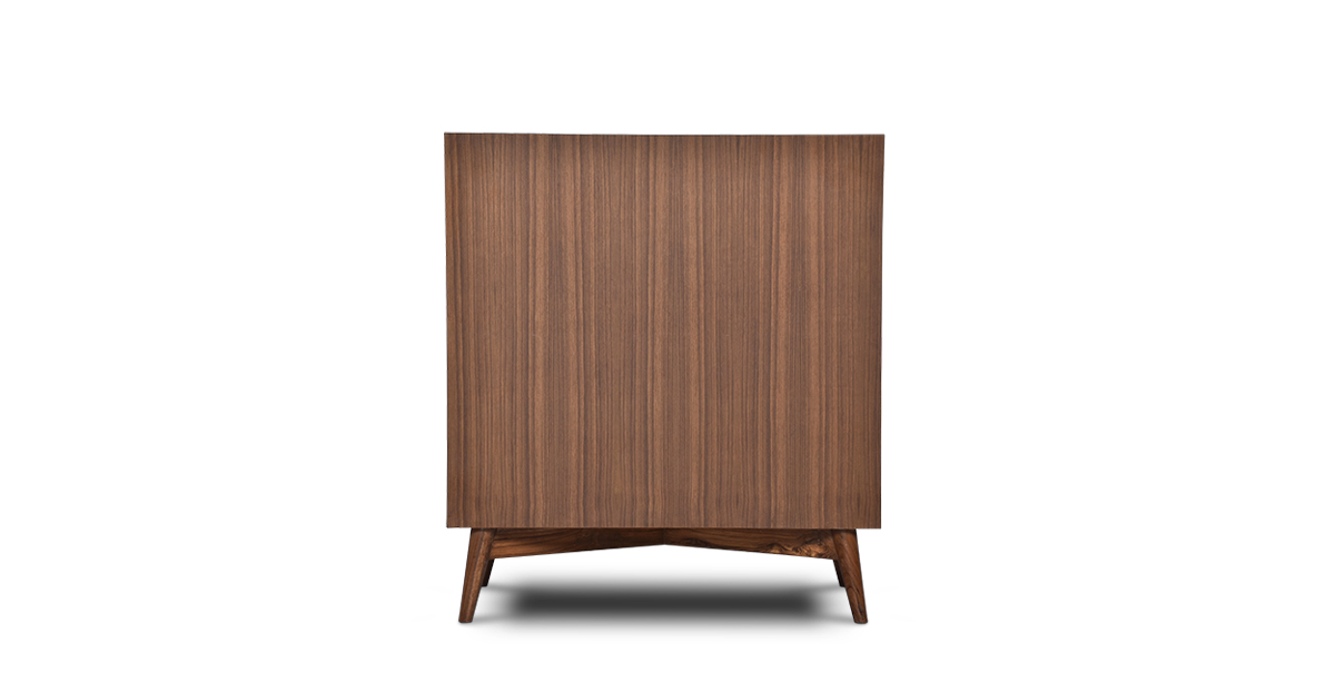 Lap & Dado Small Rattan Bar 4 Buy wood and rattan furniture online - Buy Bar cabinet online crafted with quality materials - Lap & Dado furniture, contemporary mid-century modern design, Wells canework bar cabinet in teak veneer with solid teak wood legs for your living or dining room