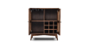 Lap & Dado Small Rattan Bar 5 Buy wood and rattan furniture online - Buy Bar cabinet online crafted with quality materials - Lap & Dado furniture, contemporary mid-century modern design, Wells canework bar cabinet in teak veneer with solid teak wood legs for your living or dining room