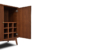 Lap & Dado Wells Bar Veneer 6 Buy wood furniture online - Buy Bar cabinet online crafted with quality materials - Lap & Dado furniture, contemporary mid-century modern design, Wells bar cabinet in teak veneer with solid teak wood legs for your living or dining room
