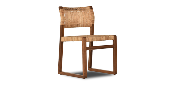 Ames Teak and Rattan Chair