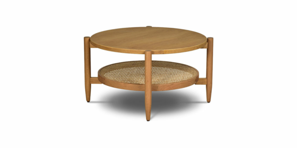 Bangor Oak and Rattan Coffee Table