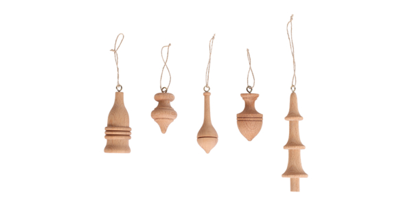 Beechwood Christmas Ornaments - Set of 5