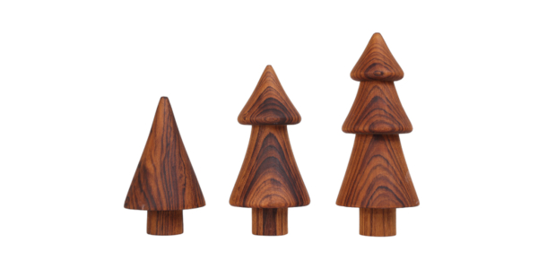 Donner Teak Christmas Trees - Set of 3