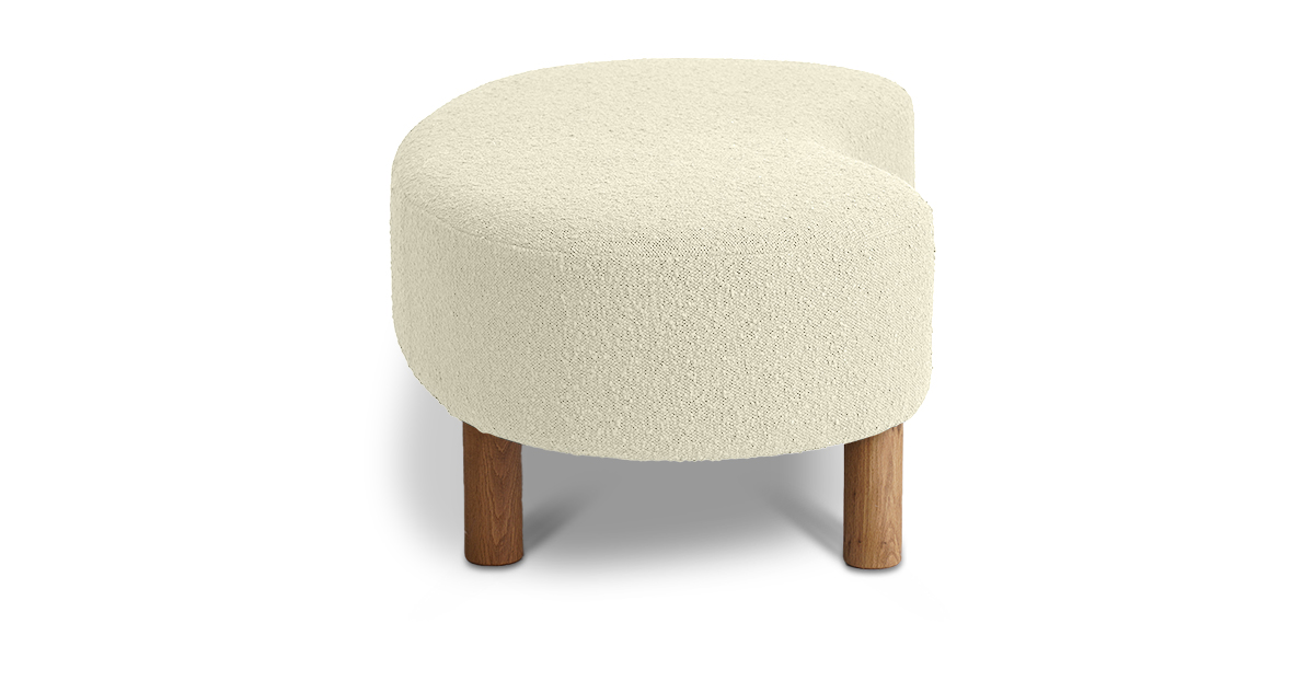 Lap and Dado Trosa Oak Boucle Bench - Ivory3