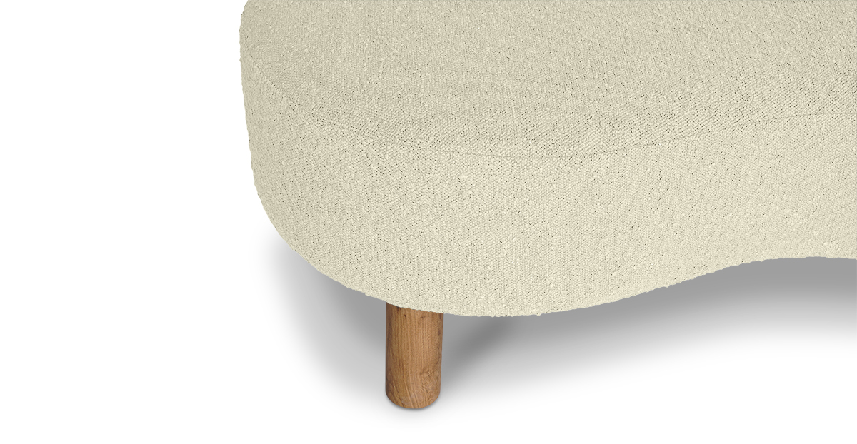 Lap and Dado Trosa Oak Boucle Bench - Ivory6