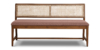 Lap and Dado Malda Teak and Rattan Armless Bench - Bingle Terracotta 4