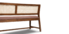 Lap and Dado Malda Teak and Rattan Armless Bench - Bingle Terracotta 8