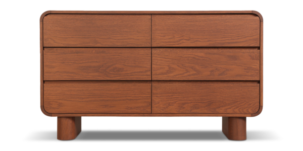 Juno Oak Chest of Drawers - Teak Finish