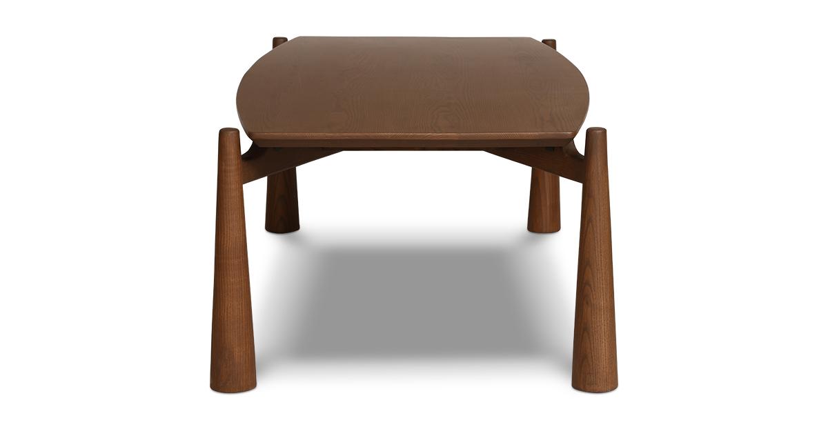 Lap and Dado Lugo Ash Coffee Table - Teak Finish 3