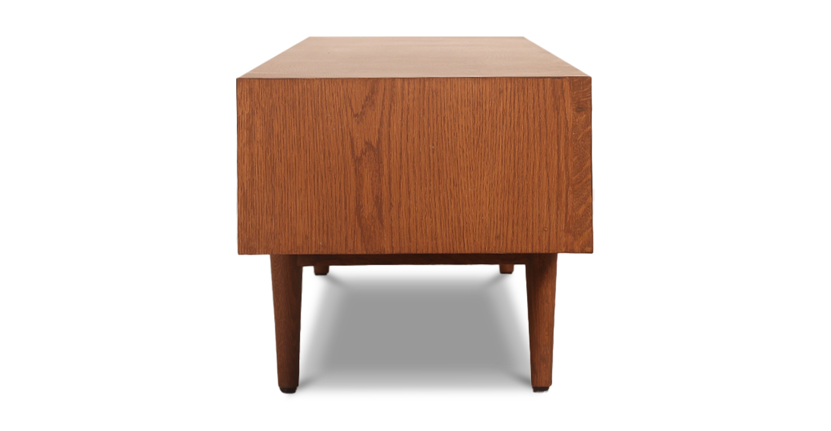 Lap and Dado Homs Oak Media Unit - Teak Finish 3