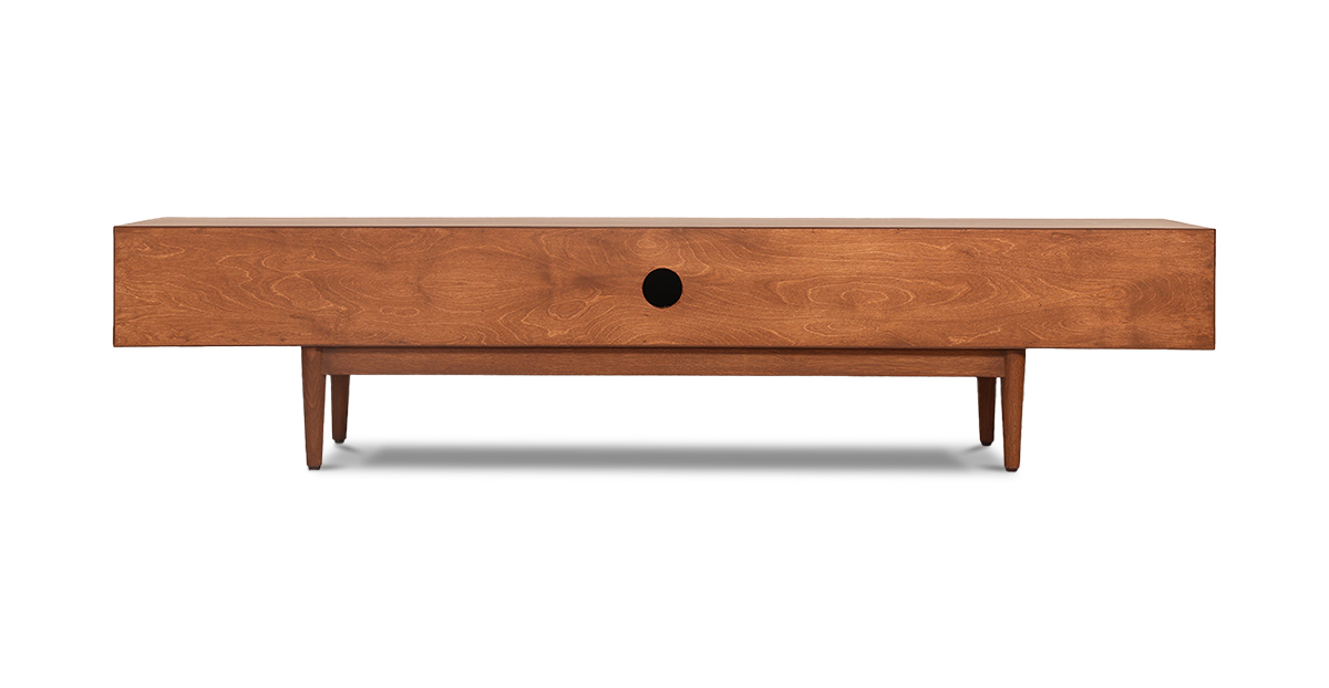 Lap and Dado Homs Oak Media Unit - Teak Finish 4