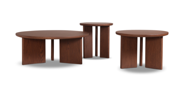 Baku Oak Nested Coffee Tables - Set of 3