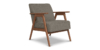 Lap and Dado Evans Oak Armchair - Teak Finish Coney Walnut 1