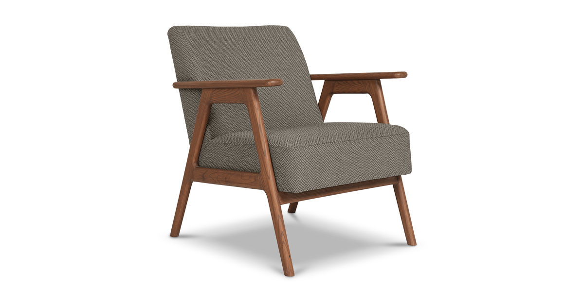 Lap and Dado Evans Oak Armchair - Teak Finish Coney Walnut 1