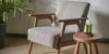 Lap and Dado Evans Oak Armchair - Teak Finish Coney Walnut 2
