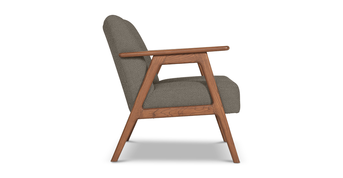 Lap and Dado Evans Oak Armchair - Teak Finish Coney Walnut 3