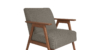 Lap and Dado Evans Oak Armchair - Teak Finish Coney Walnut 7