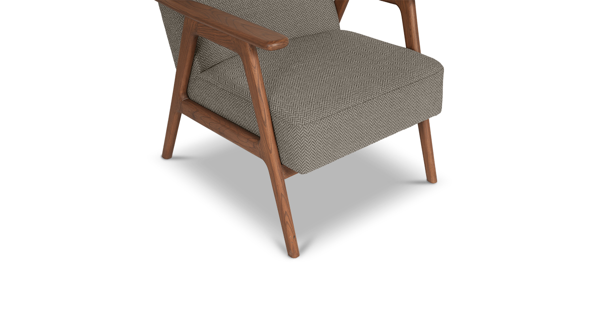 Lap and Dado Evans Oak Armchair - Teak Finish Coney Walnut 8