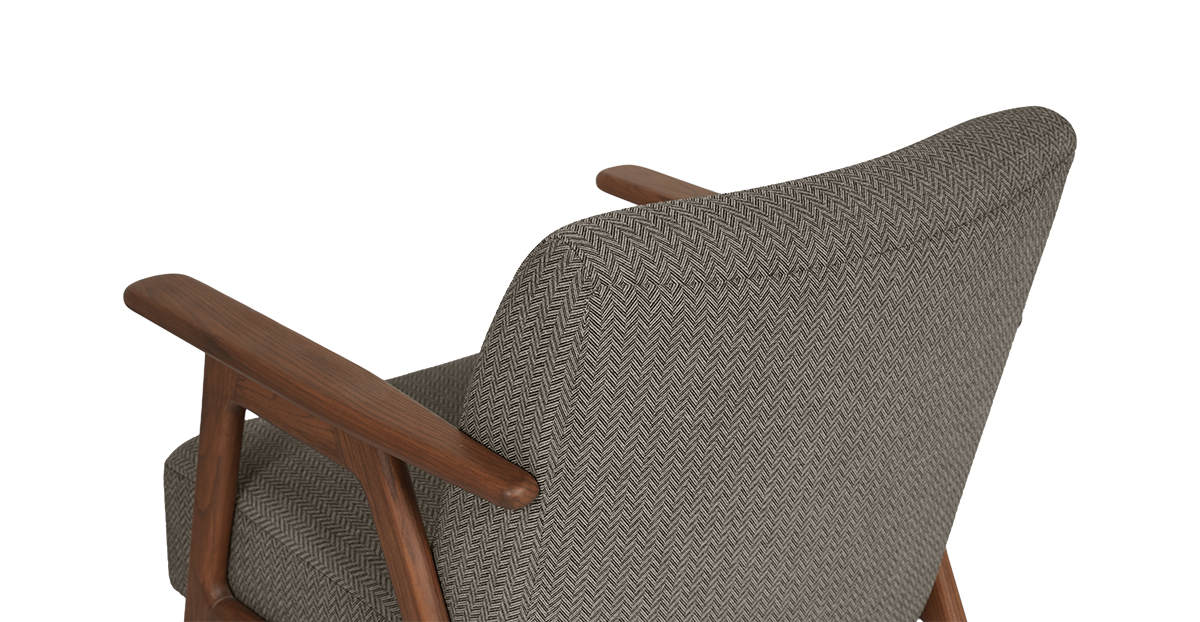 Lap and Dado Evans Oak Armchair - Teak Finish Coney Walnut 9